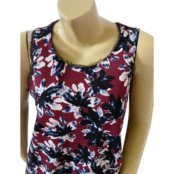 SIMPLY VERA VERA WANG Womens Petite Size PM Sleeveless Fringed Tank Top Shirt - Picture 5 of 8